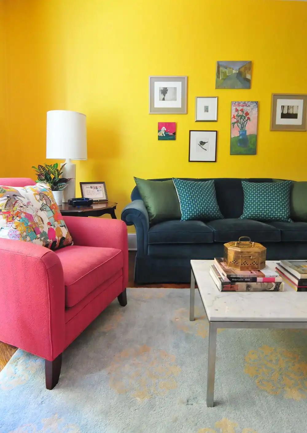 Pink with Soft Yellow