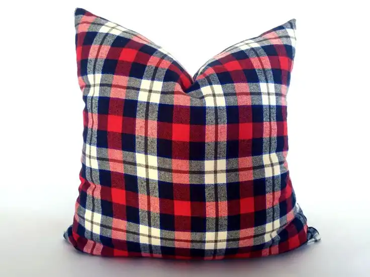 Plaid throw pillow