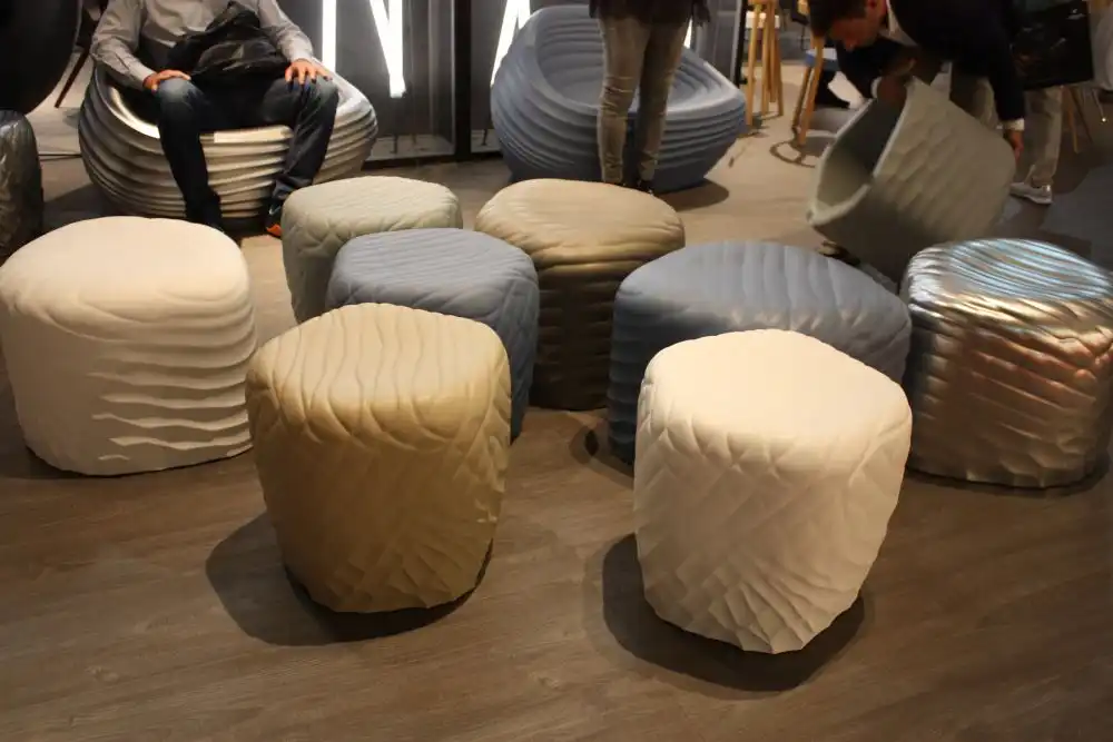 Plastic molding round ottoman