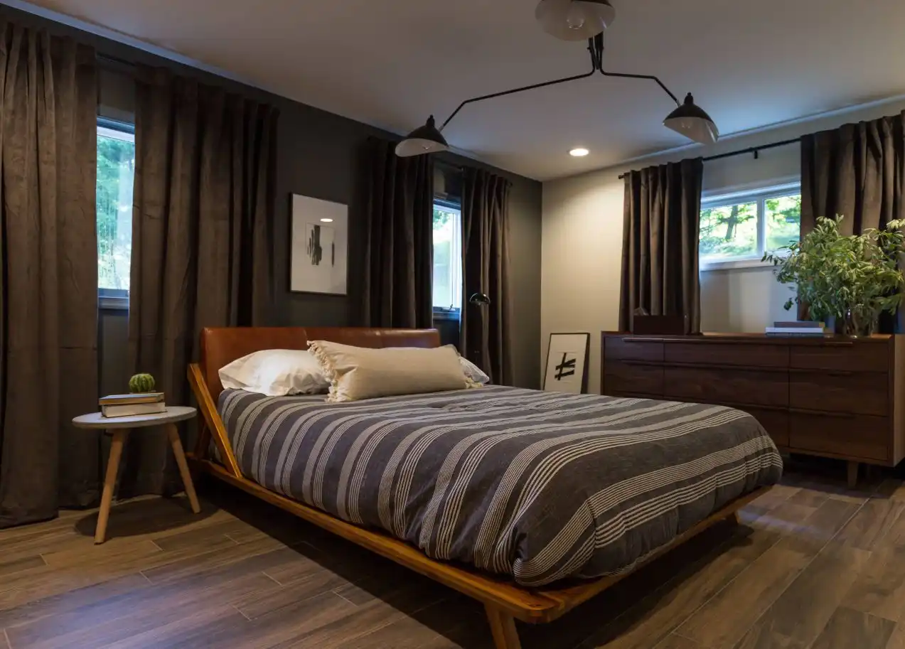 Platform bed frame and sideboard - mid century style