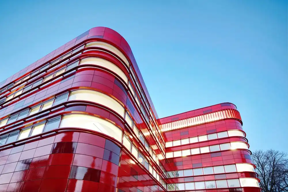 Poland Blood Center Building in Red color Exterior