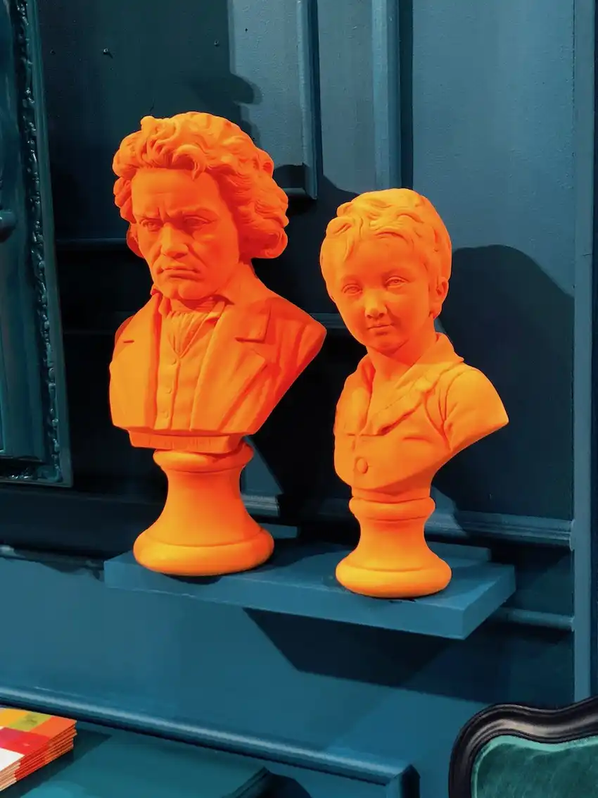 Polart flocked busts