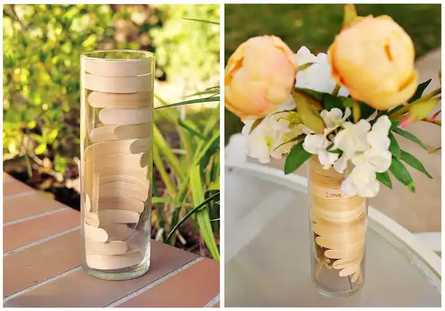 Popsicle Sticks for a Wooden Helix Vase