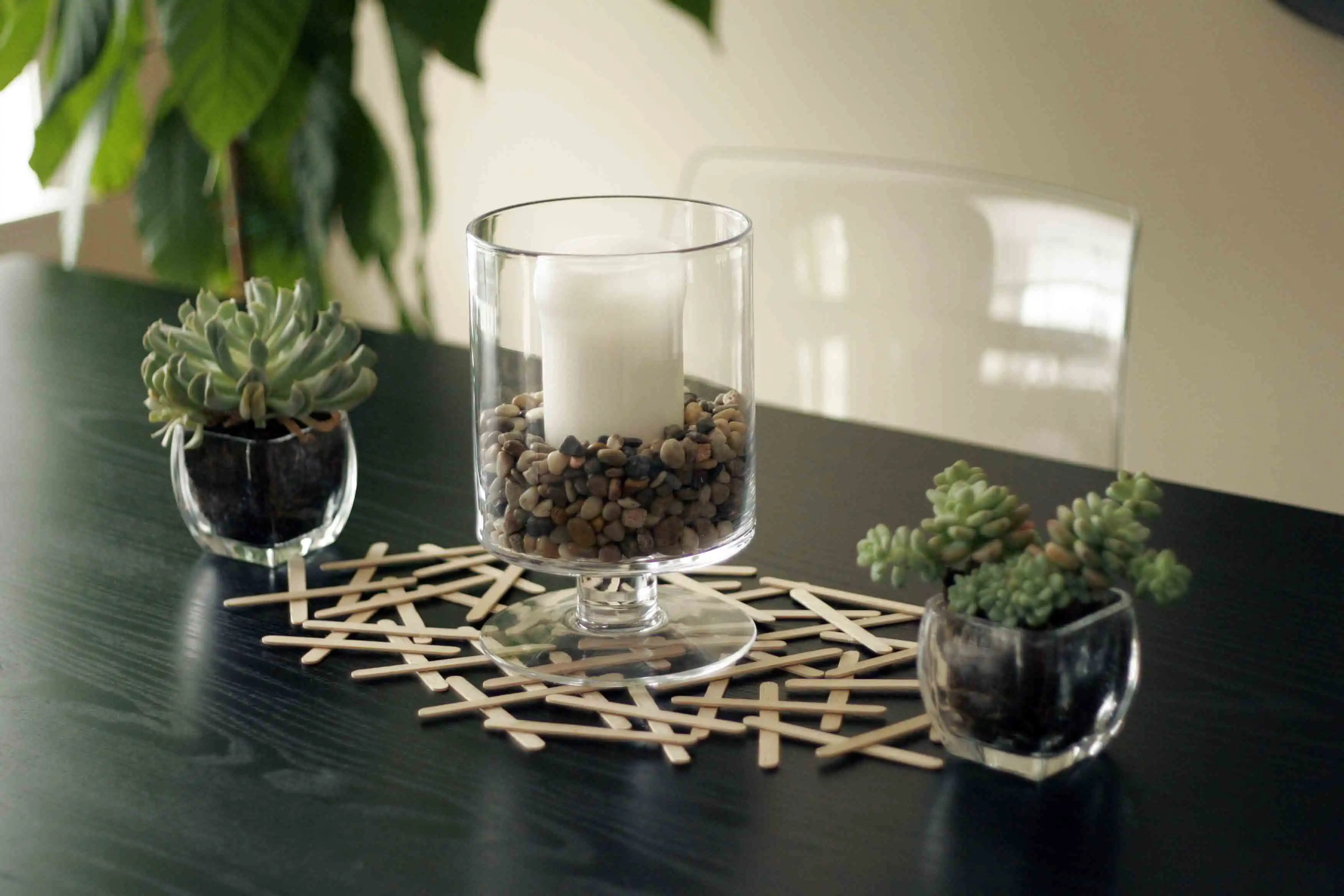 Popsicle stick centerpiece