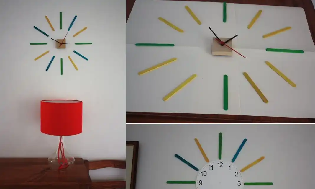 Popsicle stick crafts clock