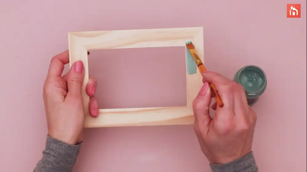 Popsicle stick wall decor craft step 24
