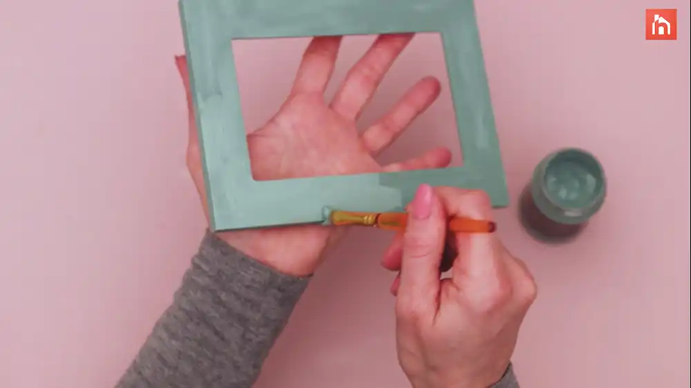 Popsicle stick wall decor craft step 27
