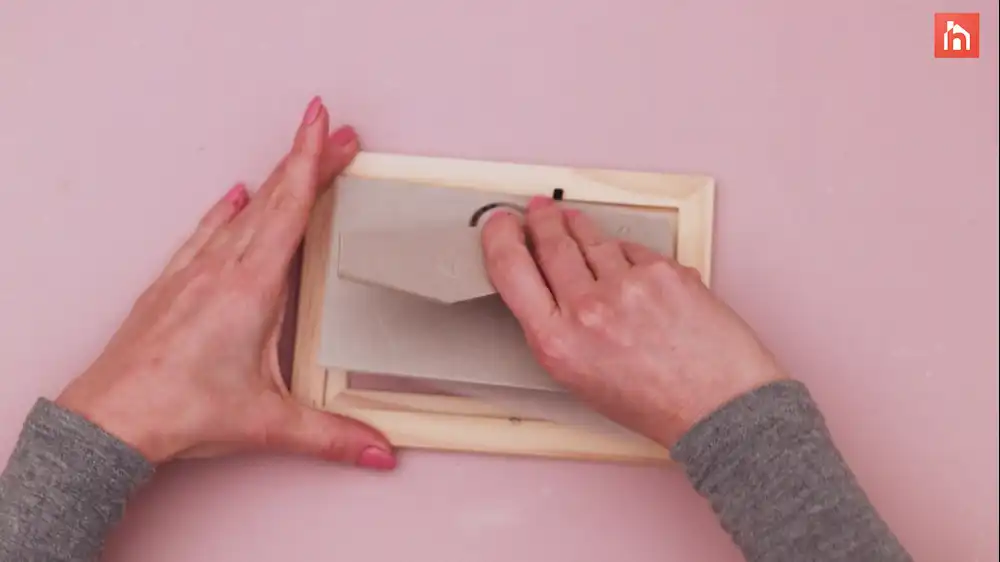Popsicle stick wall decor craft step 3