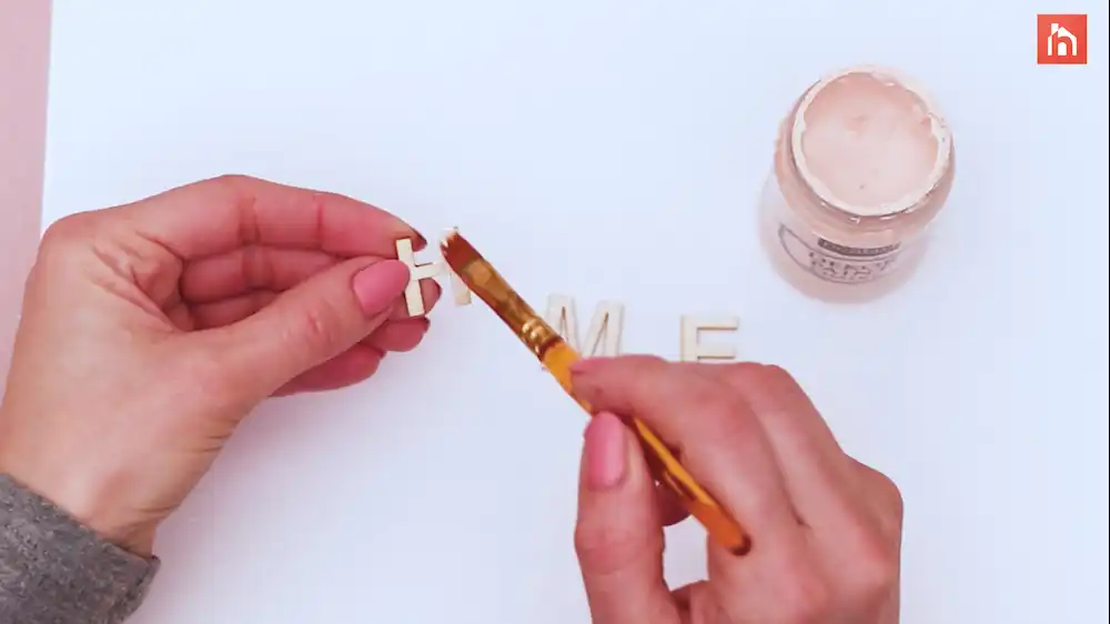 Popsicle stick wall decor craft step 30