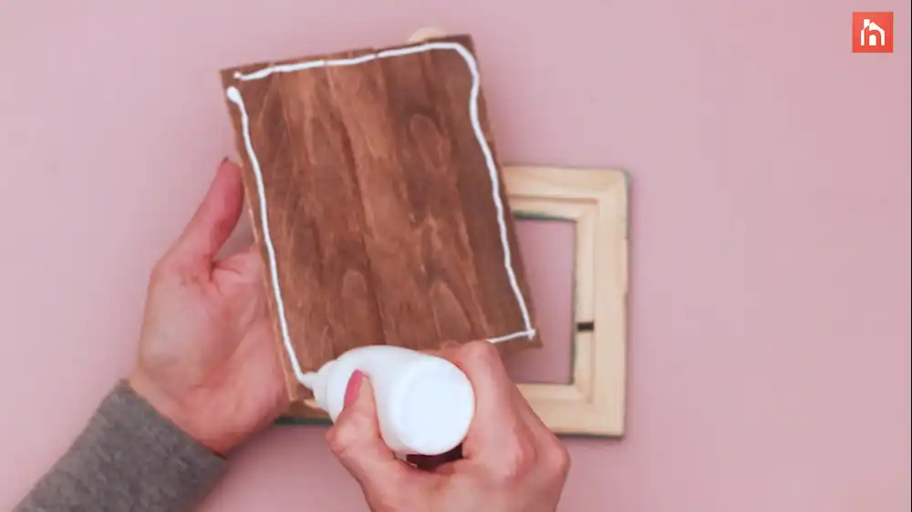 Popsicle stick wall decor craft step 33