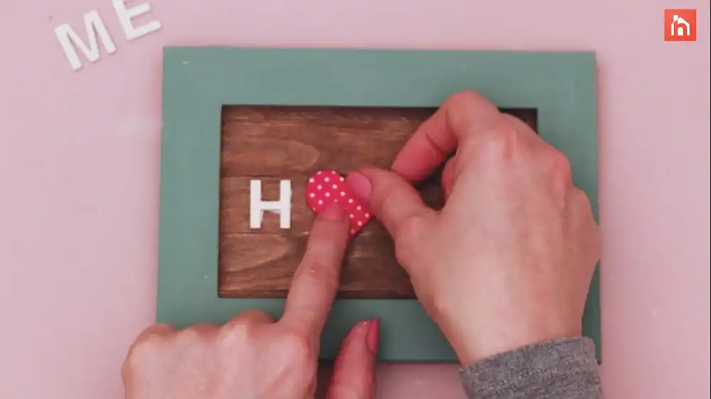 Popsicle stick wall decor craft step 38