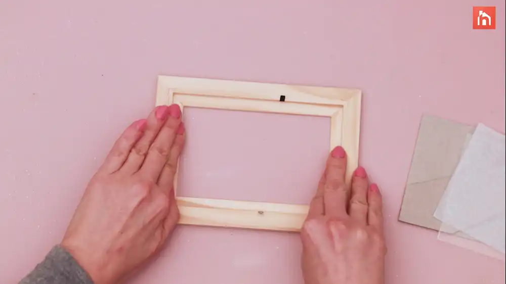 Popsicle stick wall decor craft step 4