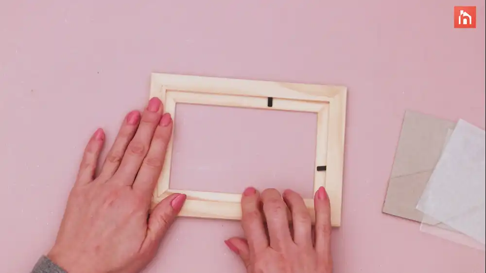 Popsicle stick wall decor craft step 5