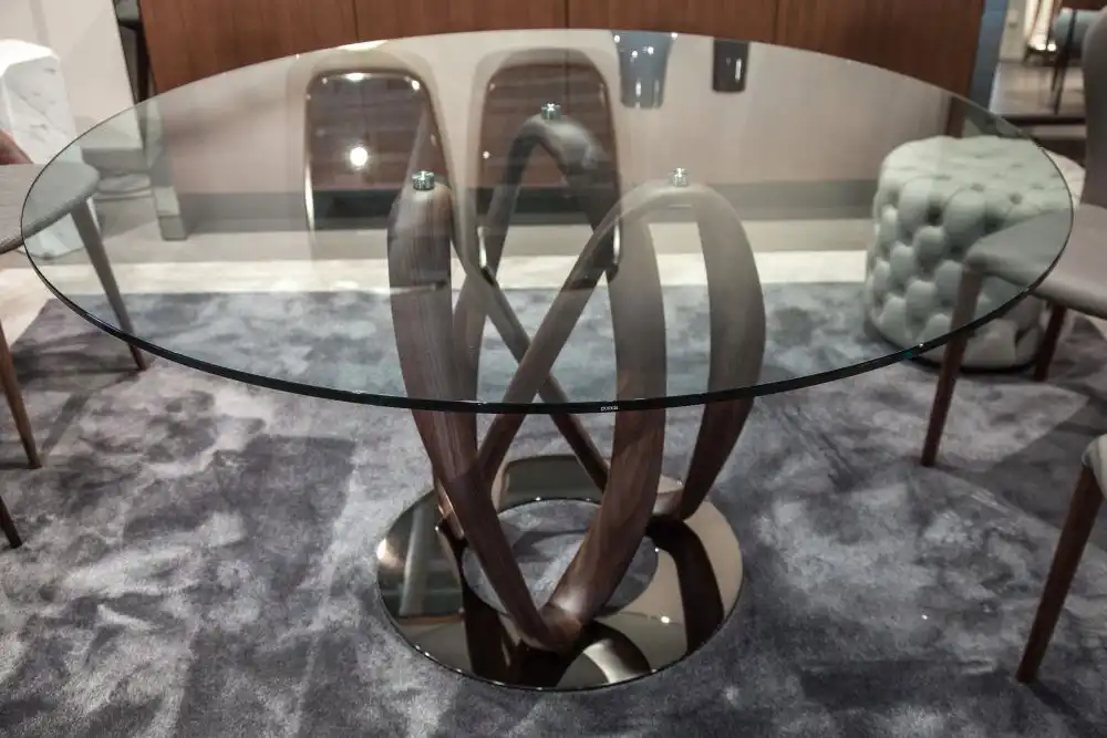 Porada Glass Top Infinity Dining Table