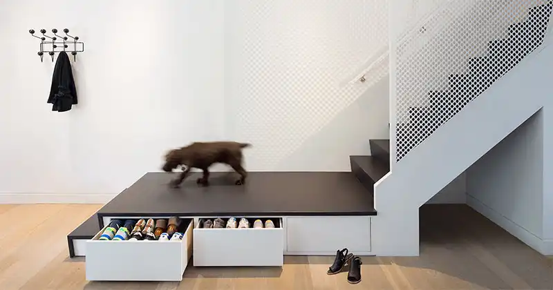 Post Architecture Landing staircase storage drawers