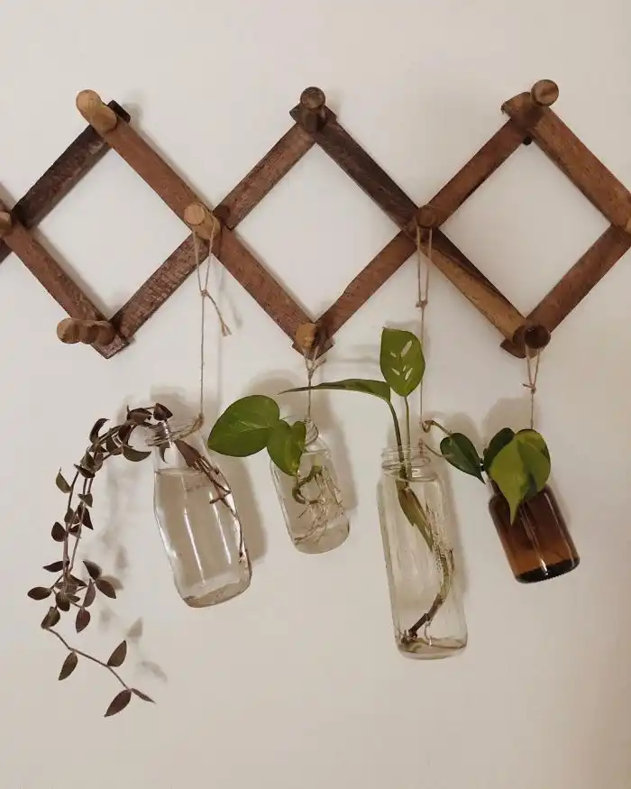 Propagation Station using upcycled glass containers