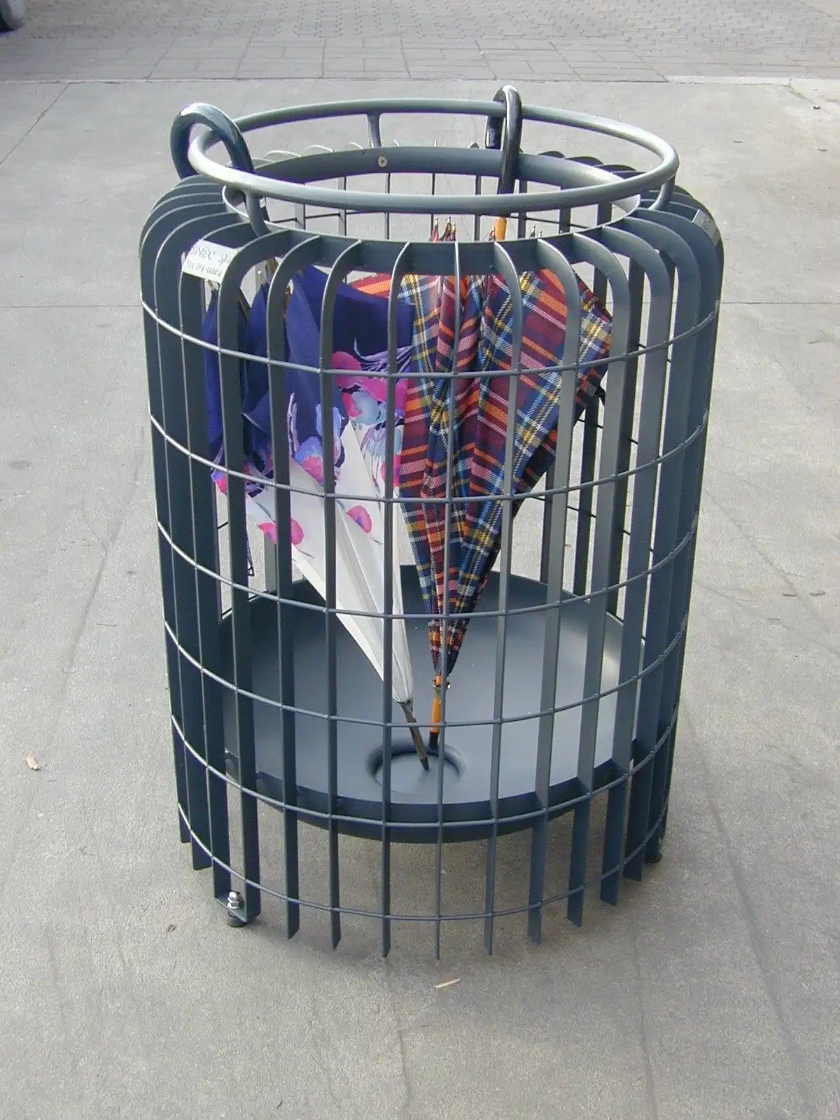 Public Design steel umbrella stand