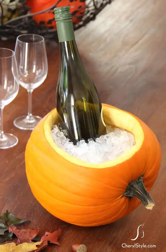 Pumpkin Ice Bucket Carving