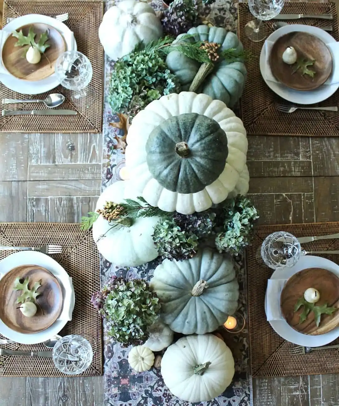 Pumpkin fall centerpiece table decor