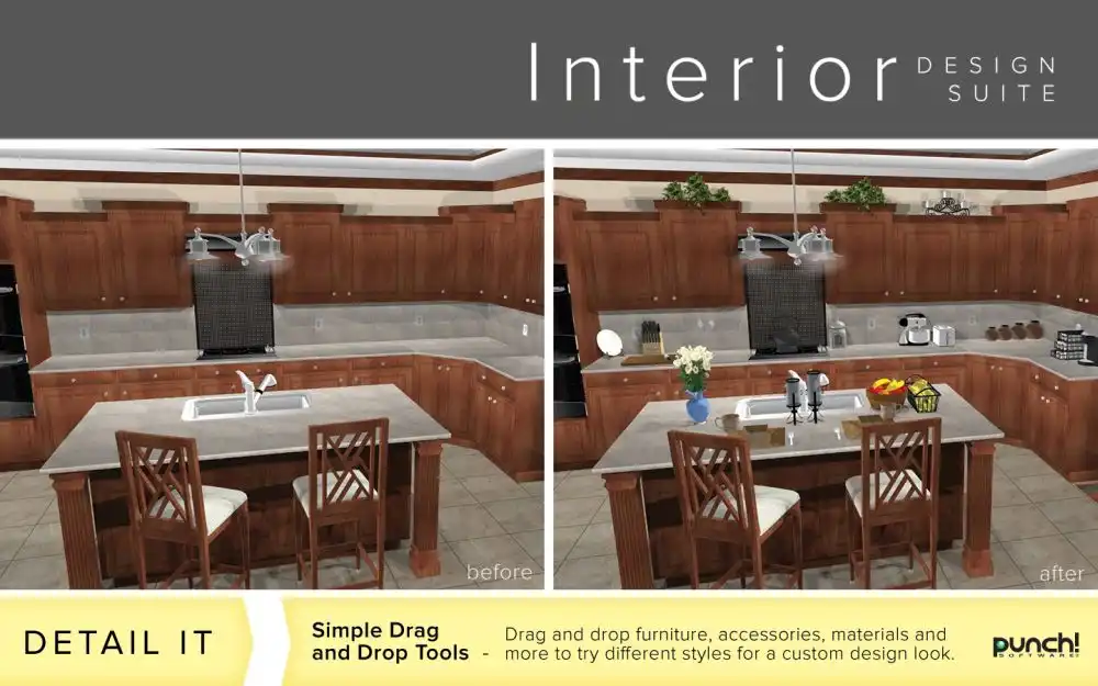 Punch interior design app to draw