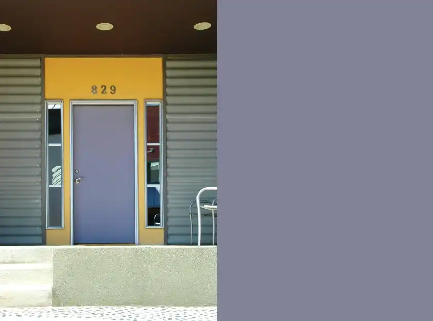 Purple Door with Complementary Colors