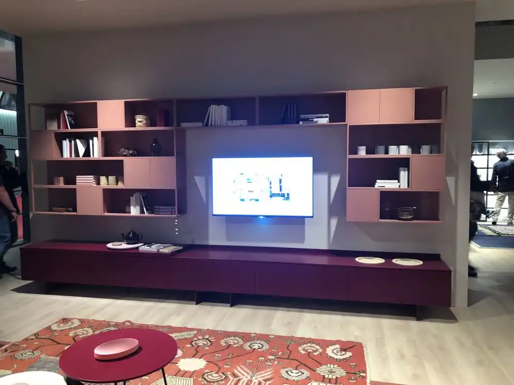 Purple wall unit for living room