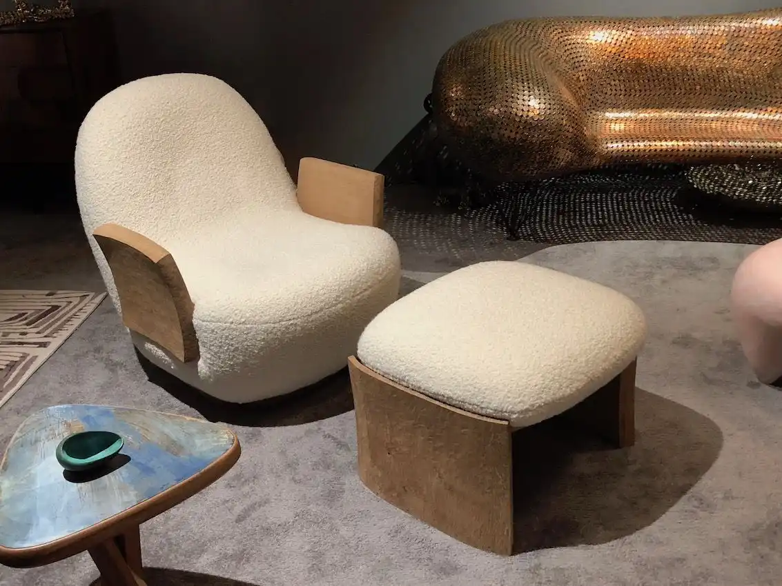 Although an entirely new piece, this chair has a vintage vibe.