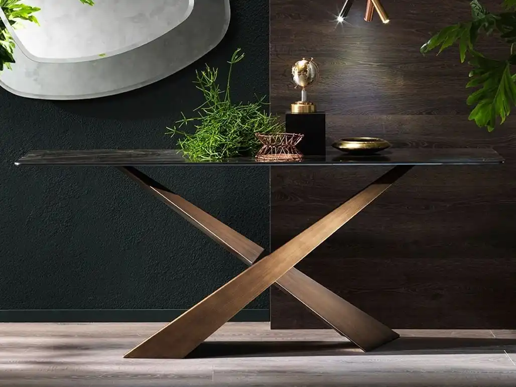 Asymmetrical A-Frame Console Table