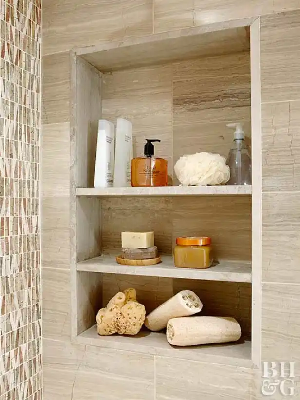 Recessed Wall Shelves diy built in