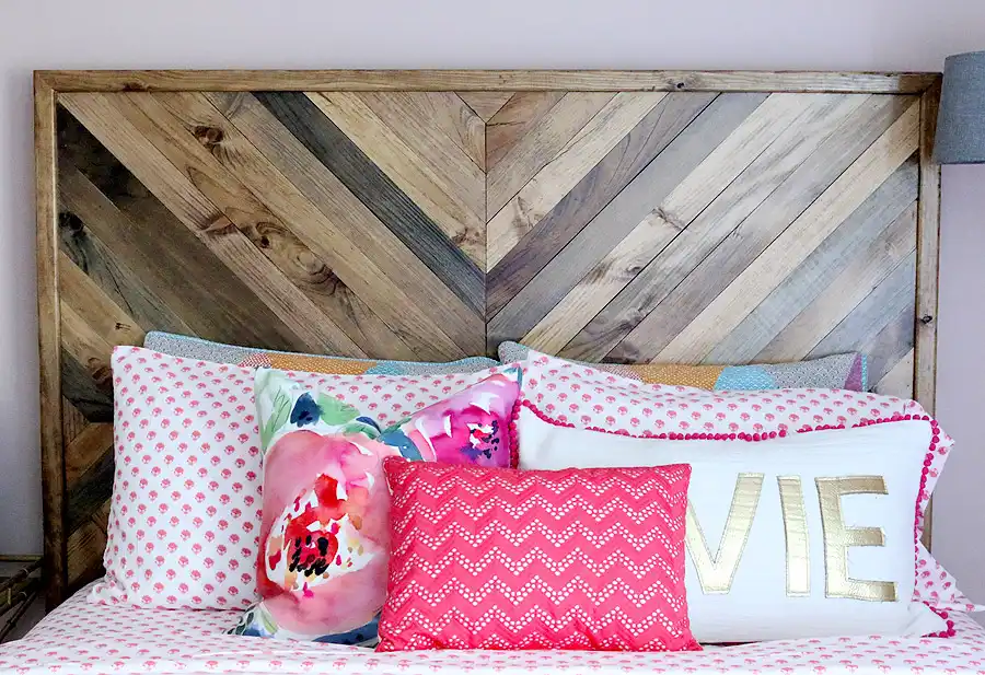 Reclaimed wood headboard