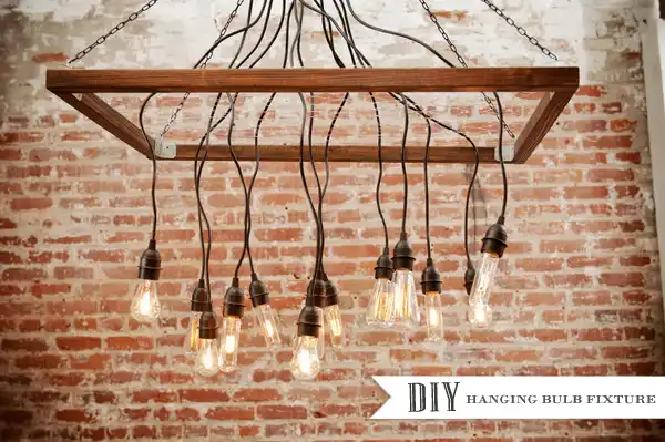 Rectangle LIGHT chandelier DIY