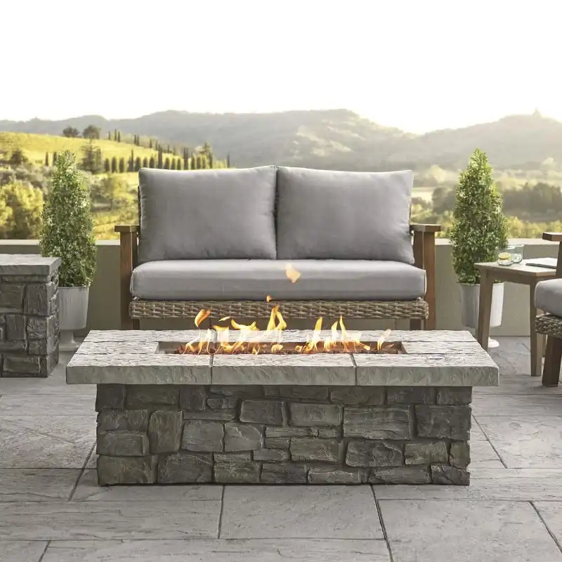 Rectangle Propane Gas Fire Table
