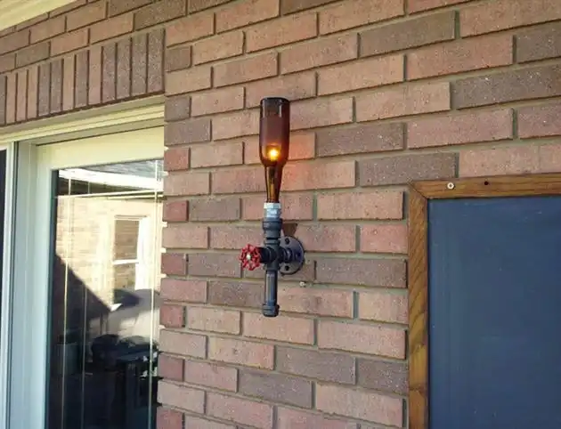 Recycled Glass Bottle Pipe Lamps 4