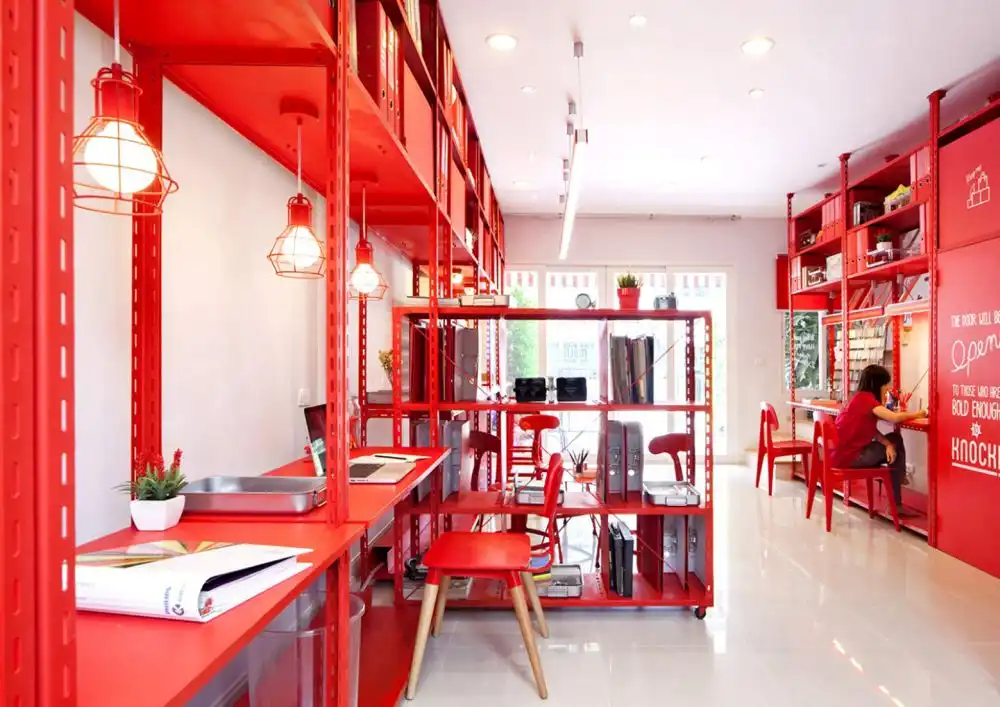 Red Apos2 office interior design of Apostrophy’s