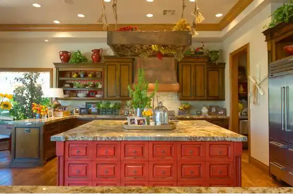 Red Mediterranean Kitchen