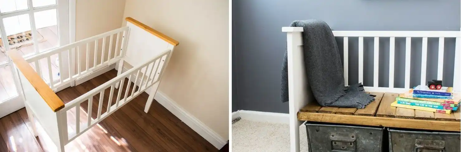 Repurposed crib
