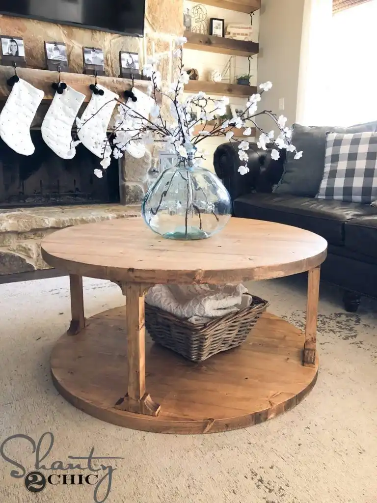 Round coffee table design