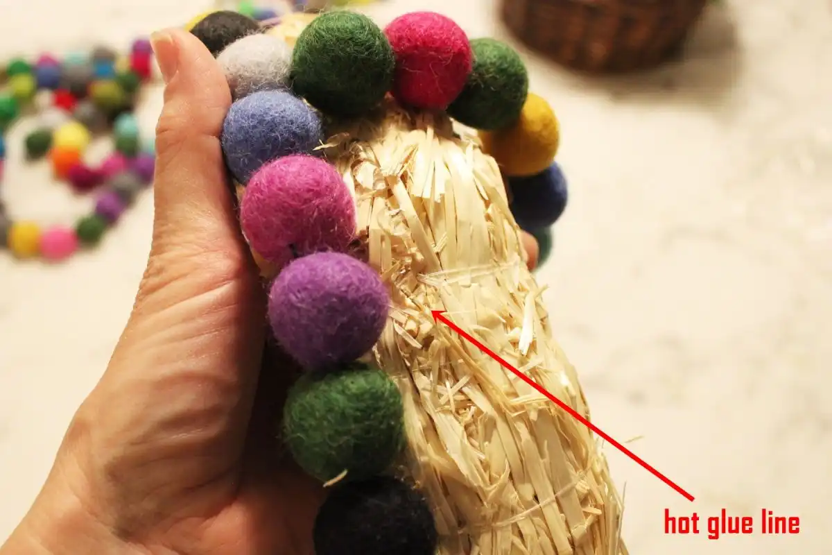 Run a generous bead of hot glue