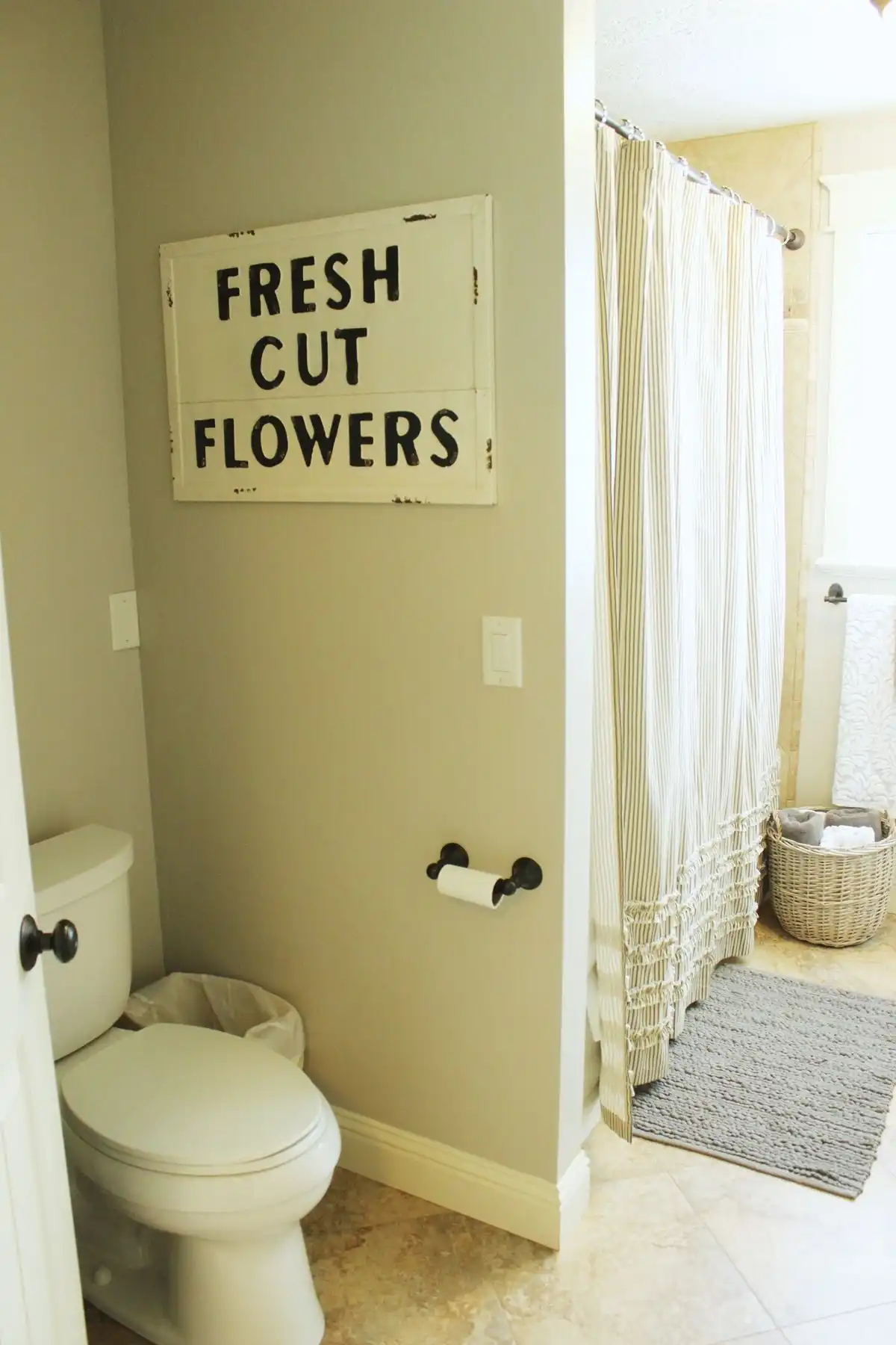 Rustic Chic - fresh cut flowers table sign