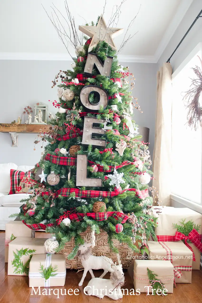 Rustic Marquee Christmas Tree