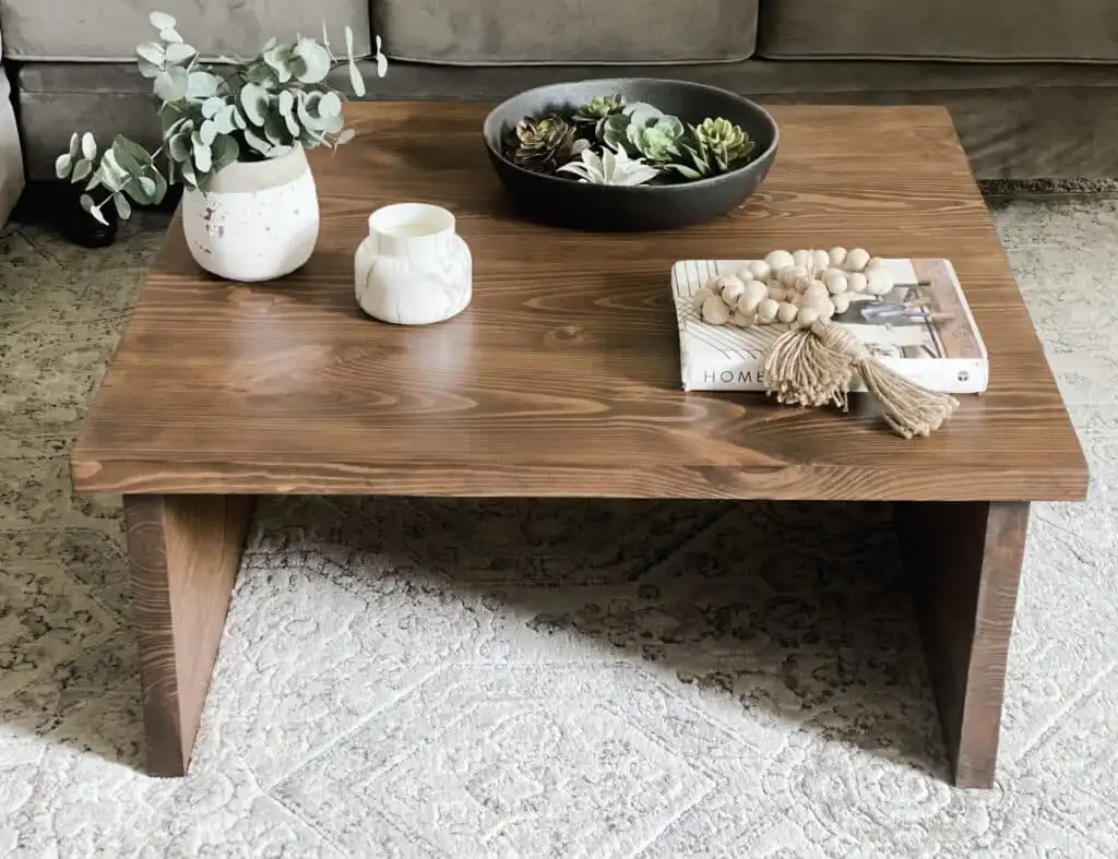 Rustic Square Wooden Coffee Table Tutorial