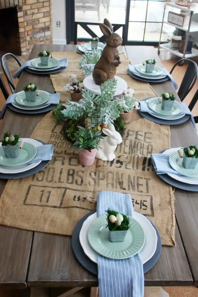Rustic Table decor for Easter