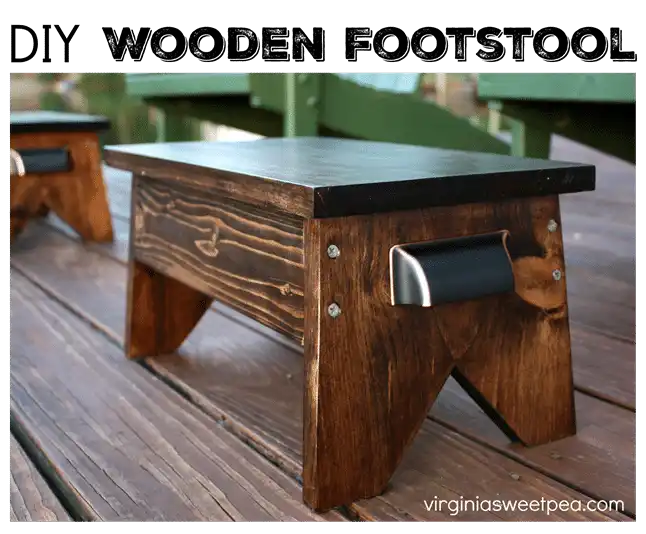 diy stool Rustic Wooden Footstool