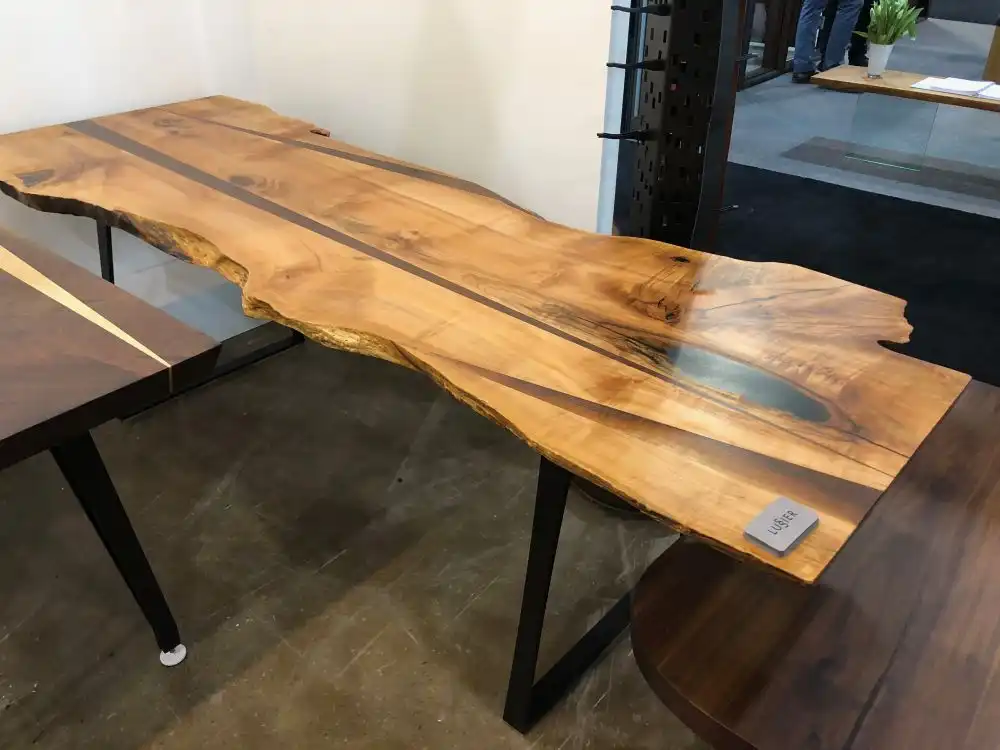Rustic charm with a live edge table