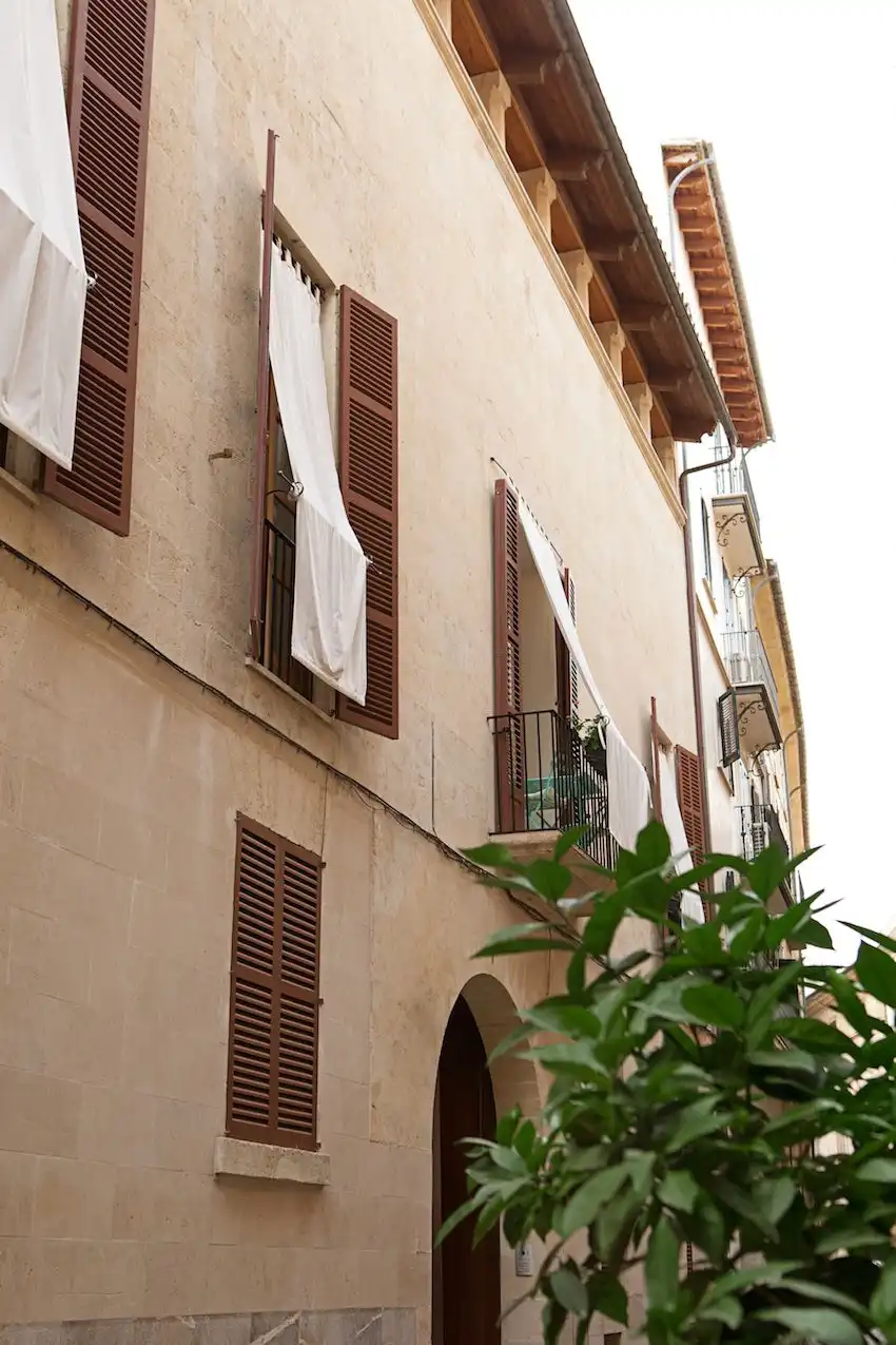 The outside of the old building belies the modern delight within.