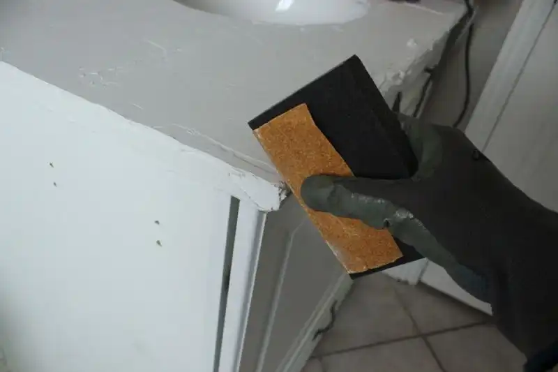 Sandpaper around a sanding block