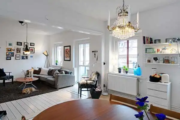 Scandinavian open floor plan