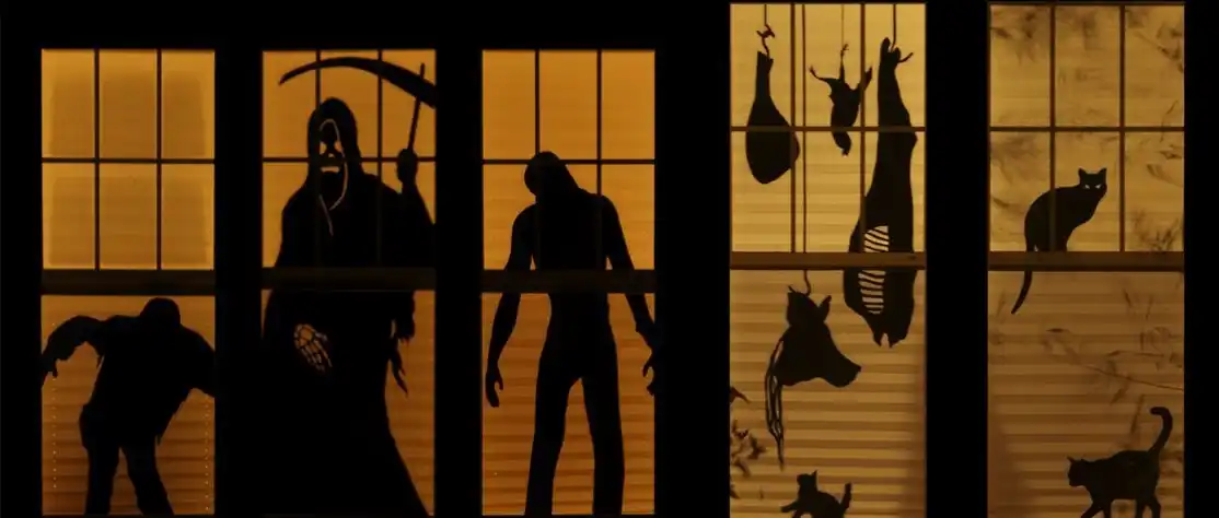 Scary Halloween Window silhouettes