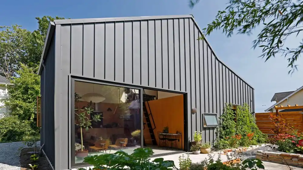 turn the garage into an auxillary house