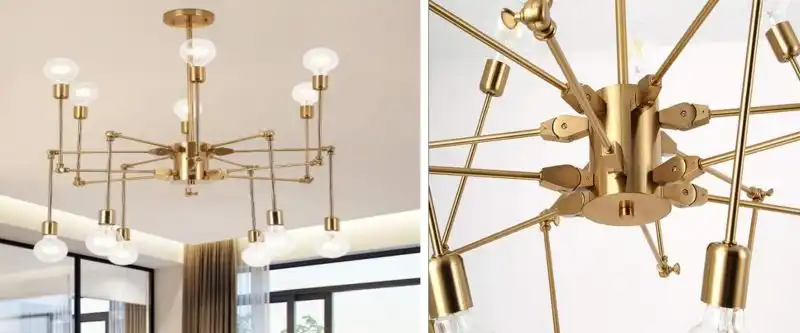 Semi Flush Mount 12 Head Adjustable Ceiling Light Pendant Light